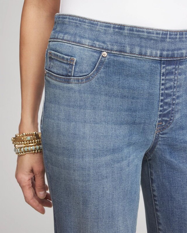 Pull-On Straight Cropped Jeans - image 4
